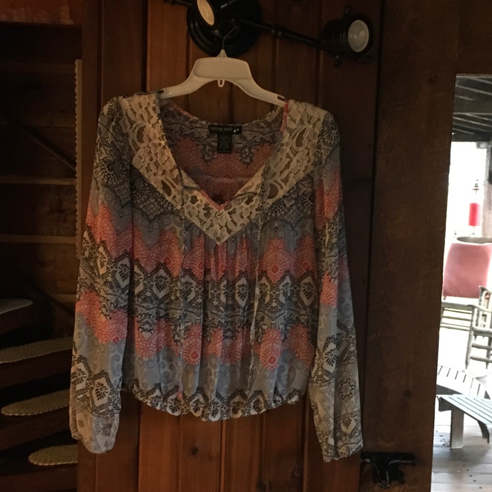 Living Doll Multicolor Lace Blouse
